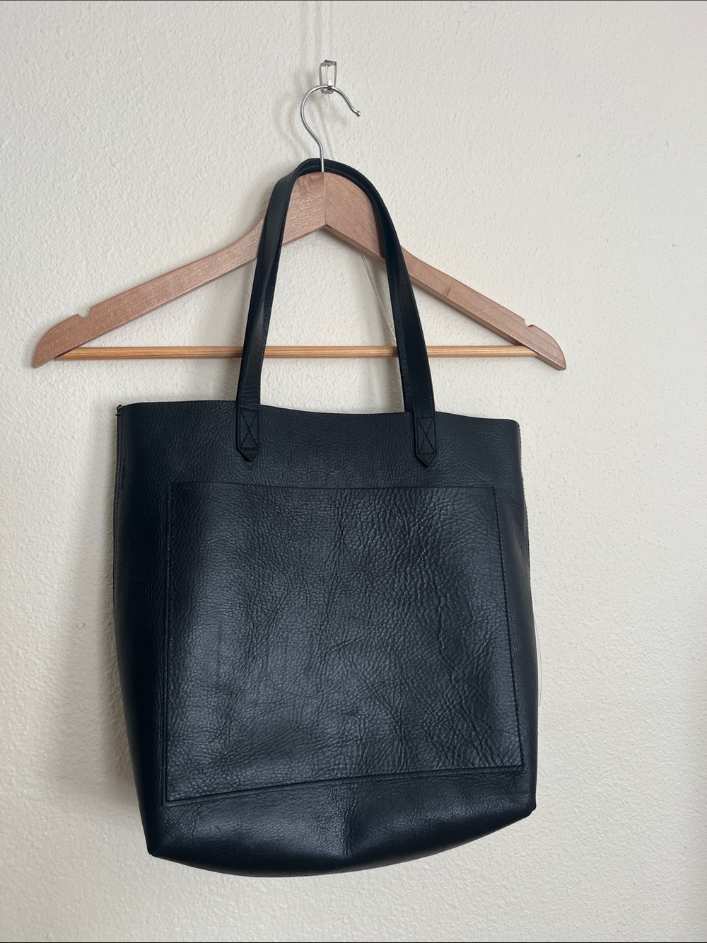 Black Madewell 100% Leather Convertible Tote Bag
